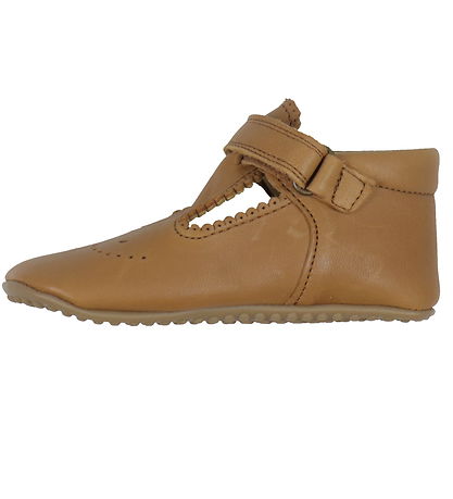 Pom Pom Ballerina Hjemmesko - T-Bar - Camel