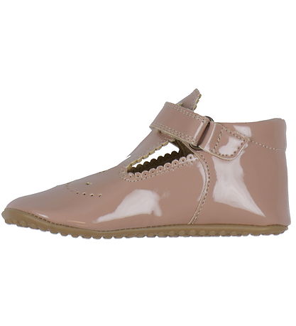 Pom Pom Ballerina Hjemmesko - T-Bar - Rose Patent
