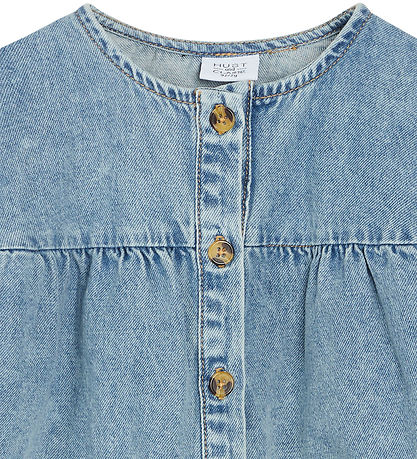 Hust and Claire Kjole - Karline - Denim m. Blomster