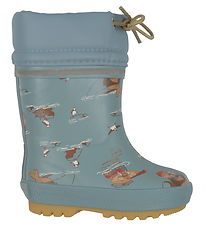 CeLaVi Thermo Boots w. Lining - Smoke Blue w. Print