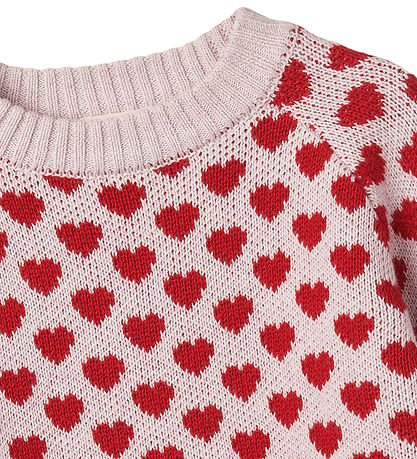 Fliink Bluse - Strik - Janie - Peach Whip/Pompeian Red