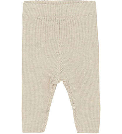 CeLaVi Leggings - Uld - Strik - Dune Melange