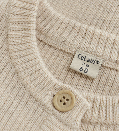 CeLaVi Cardigan - Uld - Strik - Dune Melange