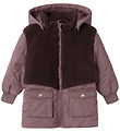 Name It Puffer Jacket w. Teddy Fleece - NmfMika - Grape Shake