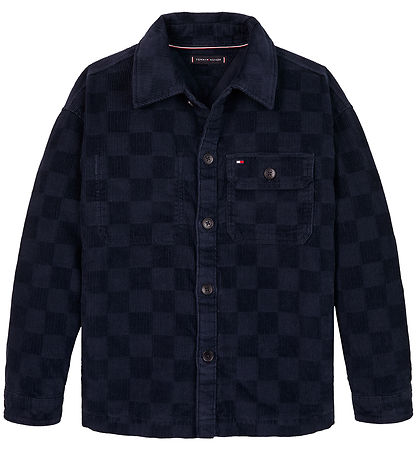 Tommy Hilfiger Fløjlsskjorte - Checkerboard Corduroy - Desert Sk