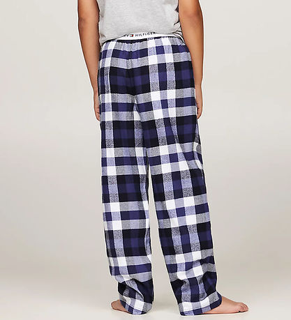 Tommy Hilfiger Natbukser - Flannel - Heritage Check Midi Blue In