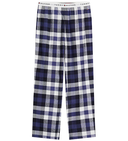 Tommy Hilfiger Natbukser - Flannel - Heritage Check Midi Blue In