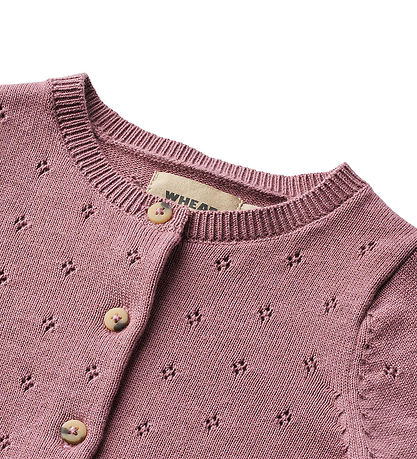 Wheat Cardigan - Strik - Maia - Lavender Dawn m. Hulmønster