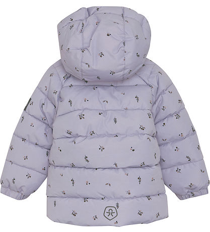 Color Kids Dynejakke - Quilted - Languid Lavender m. Blomster