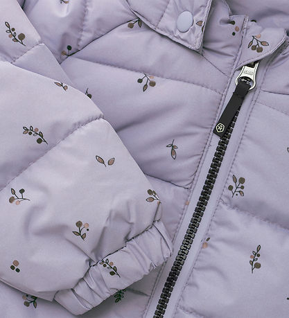 Color Kids Dynejakke - Quilted - Languid Lavender m. Blomster