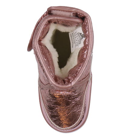 Rubber Duck Vinterstøvler - RD Cracked Metallic - Light Pink