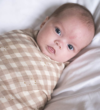 That's Mine Babysvøb - 120x120 cm - Jana - Stardust Check Beige