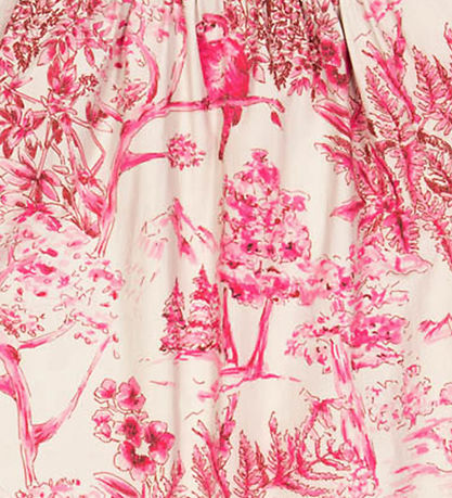 Christina Rohde Kjole - Beige m. Pink Print