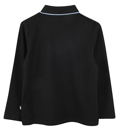 BOSS Polobluse - Sort m. Blå