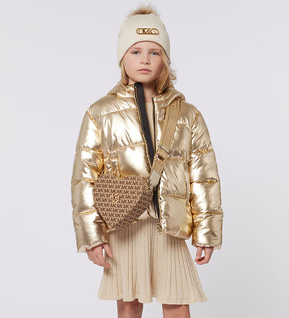Michael Kors Skuldertaske - Stone m. Guld
