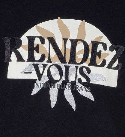 Indian Blue Jeans T-shirt - Rendez Vous - Sort