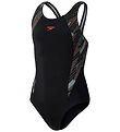 Speedo Badedragt - Hyperboom Splice Muscleback - Black/Green