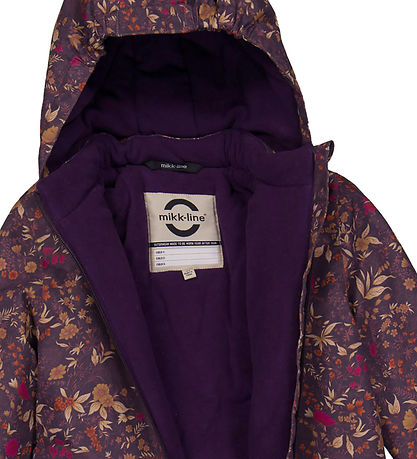 Mikk-Line Flyverdragt - Blomstret AOP - Nightshade