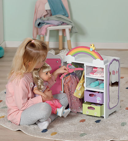 Baby Born Dukketilbehør - Regnbue Garderobe