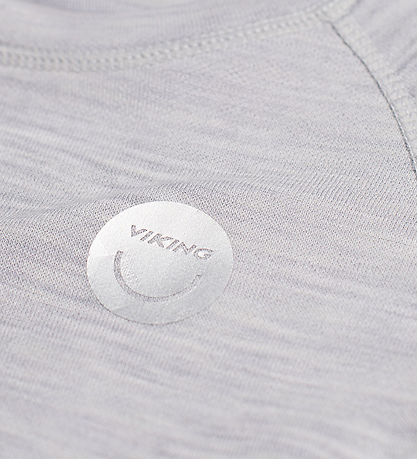 Viking Bluse - Uld/Bambus - Baselayer - Grey/Light Grey