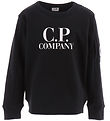 C.P. Company Collegegenser - Svart m. Hvit