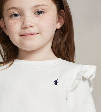 Polo Ralph Lauren Sweatshirt - Hvid m. Flæser
