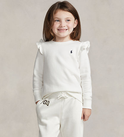 Polo Ralph Lauren Sweatshirt - Hvid m. Flæser