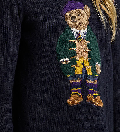 Polo Ralph Lauren Kjole - Strik - Navy m. Bamse