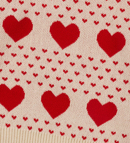 Flöss Bluse - Strik - Zoe - Ruby Red/Cloud