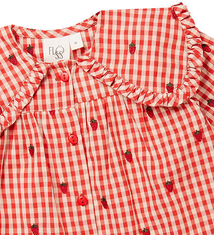 Flöss Kjole - Molly - Berry Gingham