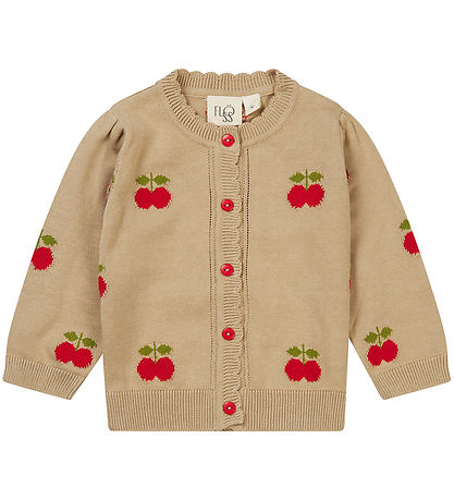 Flöss Cardigan - Strik - Barbara - Tan/Apple