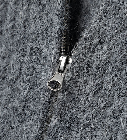 LMTD Cardigan - Strik - NlfNulo - Polyester/Uld - Dark Grey Mela