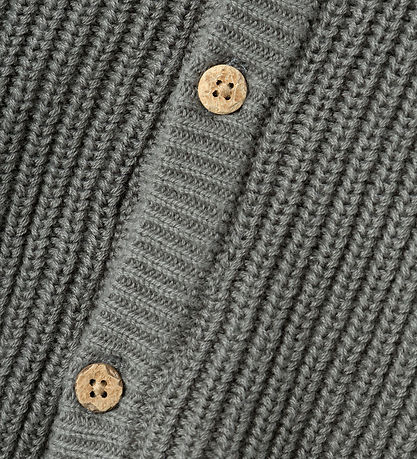 Lil' Atelier Cardigan - Strik - Rib - NbmNalo - Pewter
