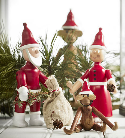 Kay Bojesen Træfigur - Nissemor - 20 cm - Rød/Hvid