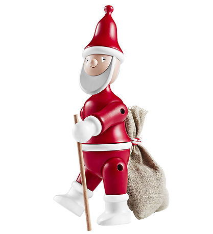 Kay Bojesen Træfigur - Julemand - 20 cm - Rød/Hvid