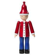 Kay Bojesen træfigur - Jule Ole 17,5 cm - Rød/Blå/Hvid