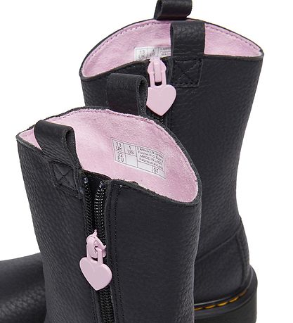 Dr. Martens Støvler - Bex Heart P-O - Sort/Rosa