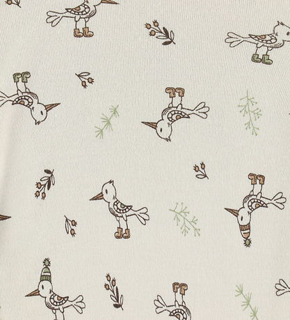 Joha Kjole - Bambus - Beige m. Fugle