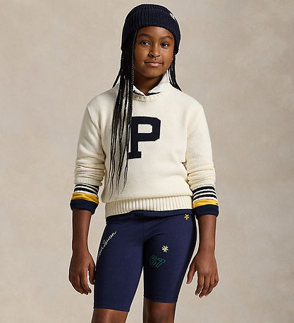 Polo Ralph Lauren Bluse - Strik - Hvid m. Sort