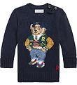 Polo Ralph Lauren Bluse - Strik - Navy m. Bamse