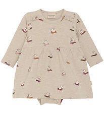Minymo Kjolebody l/æ - Sweat - Beige Melange