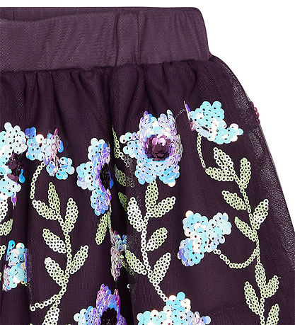 Hust and Claire Nederdel - Ninna - Dark Plum m. Palietter