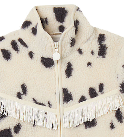 Stella McCartney Kids Fleecejakke- Hvid/Koksgrå