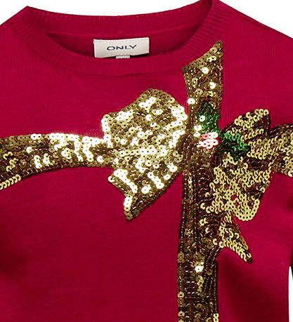 Kids Only Strik - KogXmas - Chili Pepper/Sequin Bow