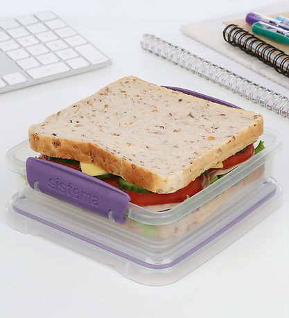 Sistema Madkasse - Sandwich Box To Go - 450 ml - Lilla