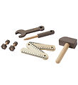 Flexa Play Værktøjssæt - 8 stk - Brown/Naturalwood