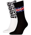 Tommy Hilfiger Strømper - 2-pak - Sort/Hvid