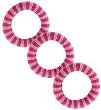 By Stær Hårelastik - 3-pak - Ea - Lyserød/Pink Stribet