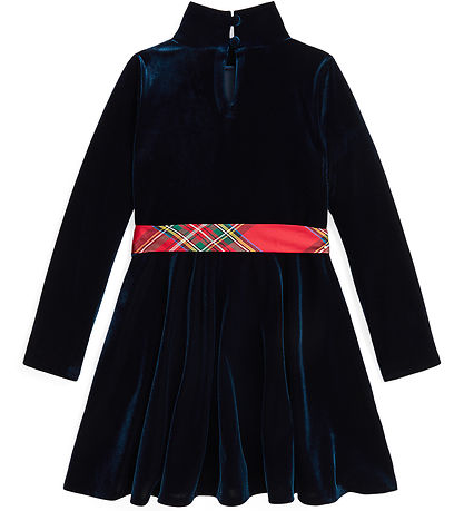 Polo Ralph Lauren Velourkjole - Navy m. Rød