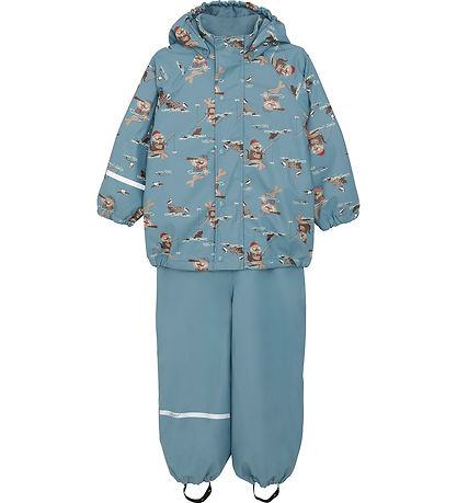 CeLaVi Regntøj m. Fleece - Smoke Blue